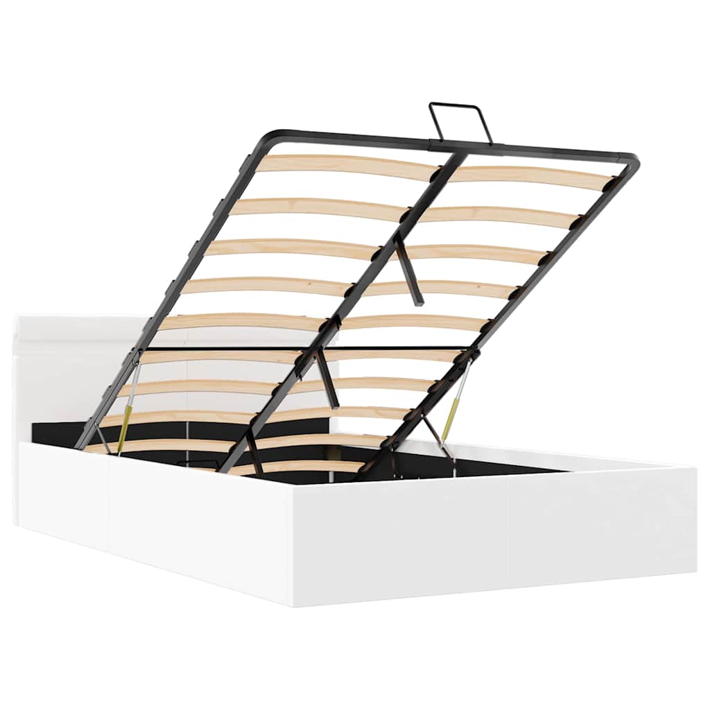 Giroletto Contenitore Idraulico LED Bianco Similpelle 120x200cm 285548