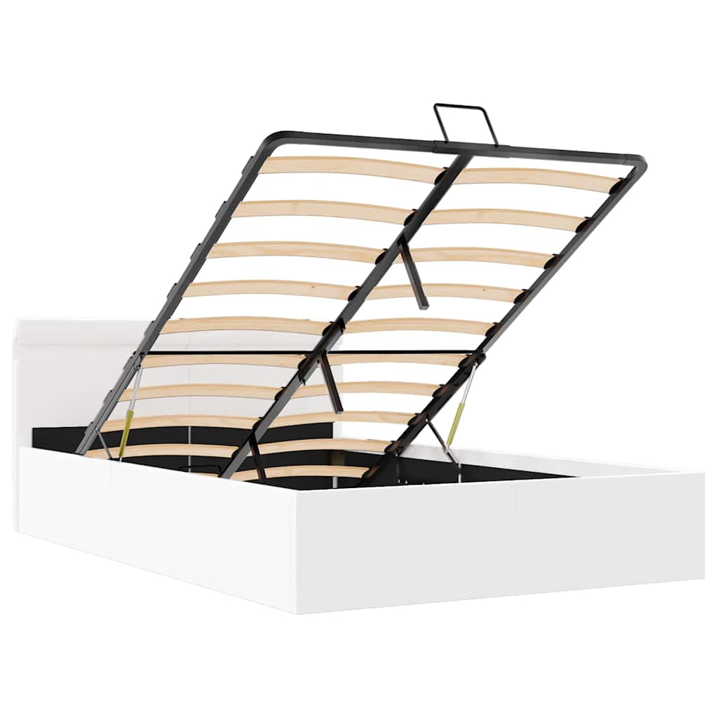 Giroletto Contenitore Idraulico LED Bianco Similpelle 140x200cm 285549