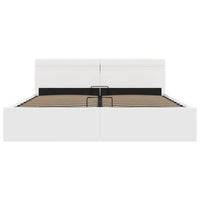 Giroletto Contenitore Idraulico LED Bianco Similpelle 160x200cm 285550