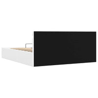 Giroletto Contenitore Idraulico LED Bianco Similpelle 160x200cm 285550