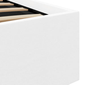 Giroletto Contenitore Idraulico LED Bianco Similpelle 160x200cm