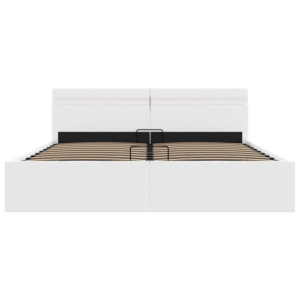 Giroletto Contenitore Idraulico LED Bianco Similpelle 180x200cm 285551