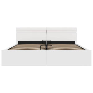 Giroletto Contenitore Idraulico LED Bianco Similpelle 180x200cm 285551