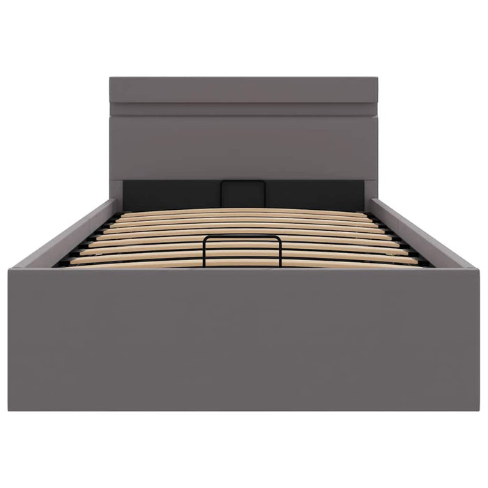 Giroletto Contenitore Idraulico LED Grigio Similpelle 90x200cm  cod mxl 61519