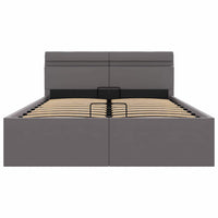 Giroletto Contenitore Idraulico LED Grigio Similpelle 120x200cm 285554