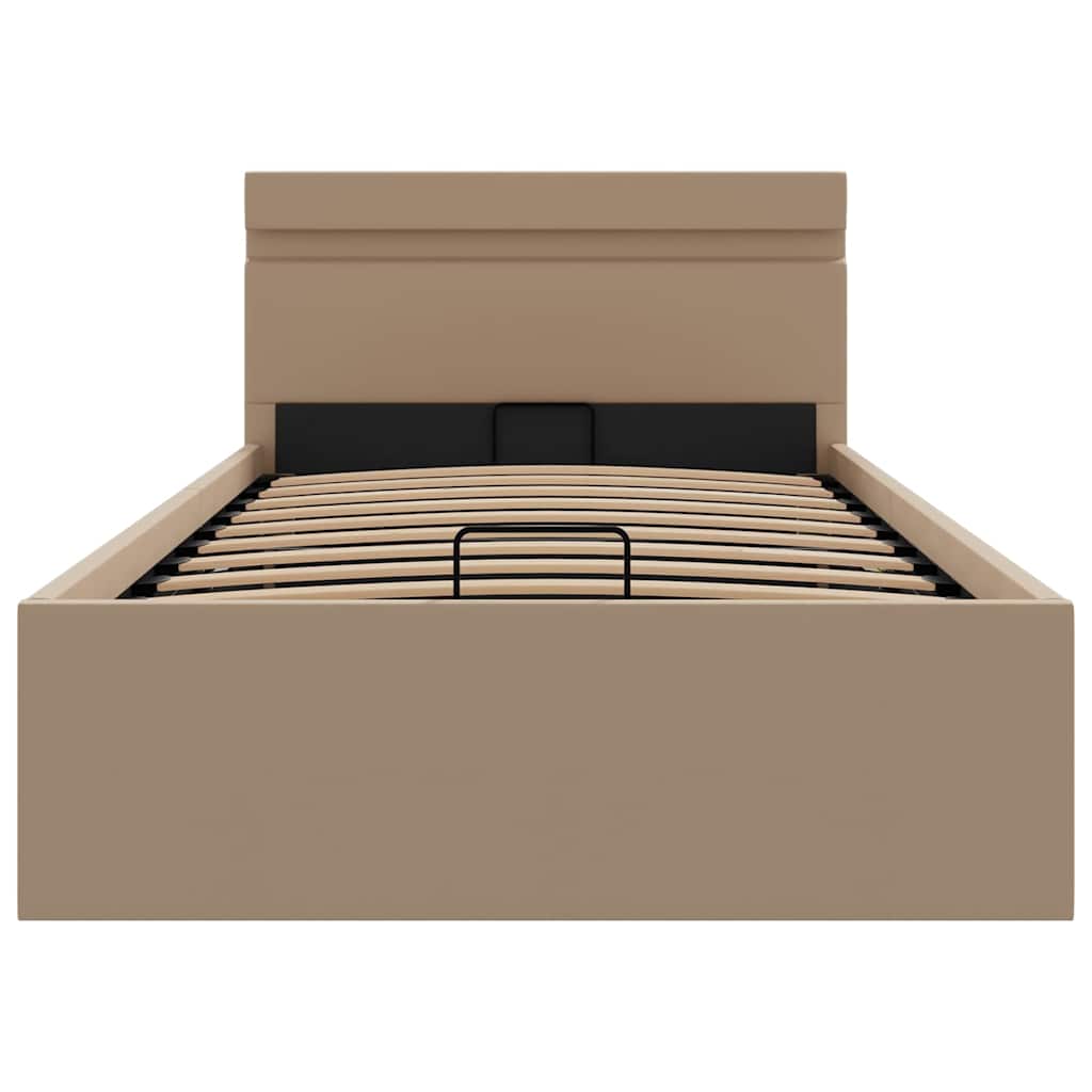 Giroletto Idraulico con LED Cappuccino Similpelle 90x200 cm 285558