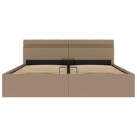 Giroletto Idraulico con LED Cappuccino Similpelle 160x200cm 285562