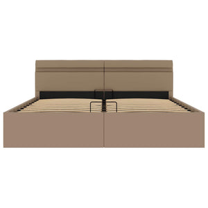 Giroletto Idraulico con LED Cappuccino Similpelle 160x200cm 285562