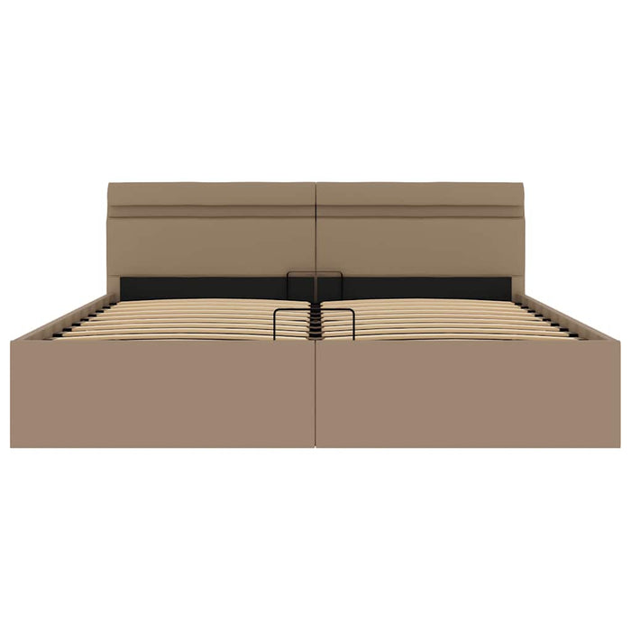 Giroletto Idraulico con LED Cappuccino Similpelle 160x200cm 285562