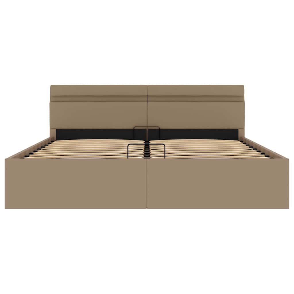 Giroletto Idraulico con LED Cappuccino Similpelle 180x200cm 285563