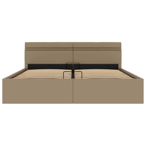 Giroletto Idraulico con LED Cappuccino Similpelle 180x200cm 285563