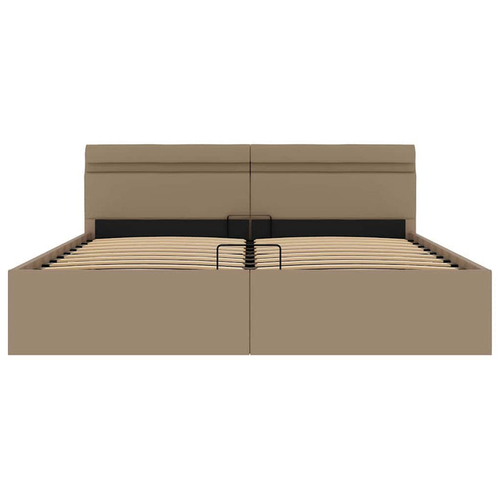 Giroletto Idraulico con LED Cappuccino Similpelle 180x200cm 285563