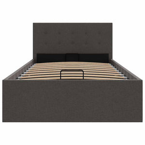 Giroletto Idraulico Contenitore-Struttura Letto Grigio Scuro Tessuto 100x200cm