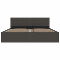 Giroletto con Contenitore-Struttura Letto con contenitore Grigio Scuro in Tessuto 160x200 cm