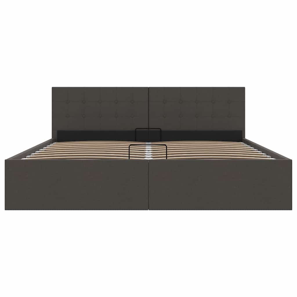 Giroletto con Contenitore Grigio Scuro in Tessuto 160x200 cm 285574