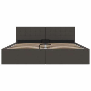 Giroletto con Contenitore Grigio Scuro in Tessuto 160x200 cm 285574