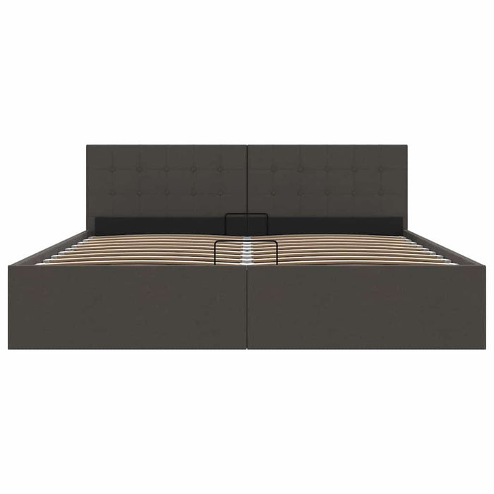 Giroletto con Contenitore Grigio Scuro in Tessuto 160x200 cm 285574