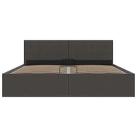 Giroletto con Contenitore  Grigio Scuro in Tessuto 180x200 cm 285575