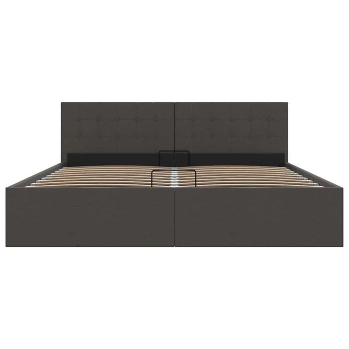 Giroletto con Contenitore  Grigio Scuro in Tessuto 180x200 cm 285575