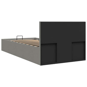 Giroletto Idraulico Contenitore-Struttura Letto Grigio Chiaro Tessuto 90x200cm