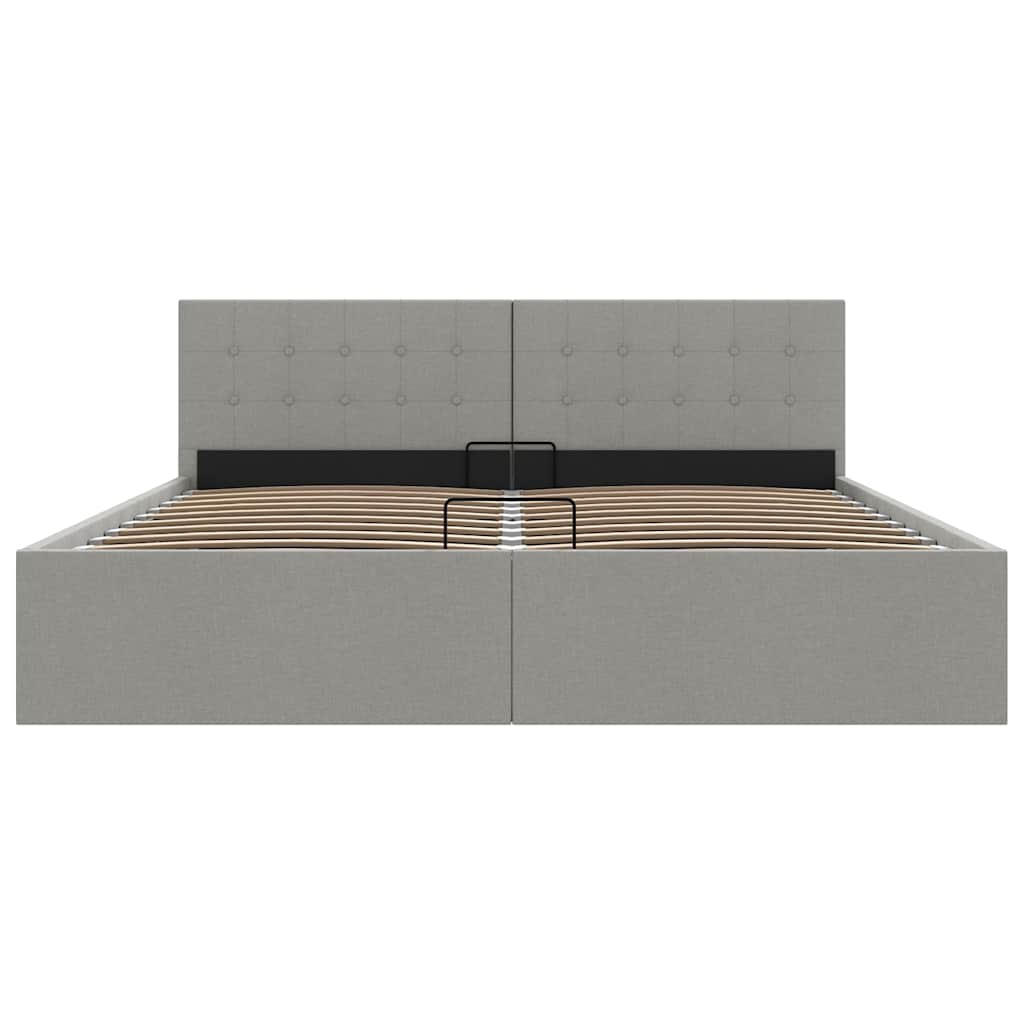 Giroletto con Contenitore Grigio Chiaro in Tessuto 160x200 cm 285580