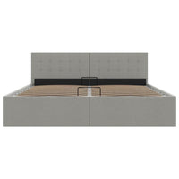 Giroletto con Contenitore-Struttura Letto con contenitore Grigio Chiaro in Tessuto 160x200 cm