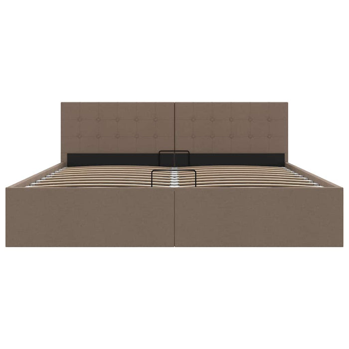 Giroletto con Contenitore-Struttura Letto con contenitore Grigio Talpa in Tessuto 160x200 cm