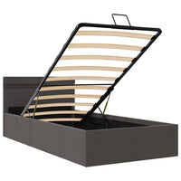 Giroletto con Contenitore e LED Grigio Scuro Tessuto 90x200 cm 285600