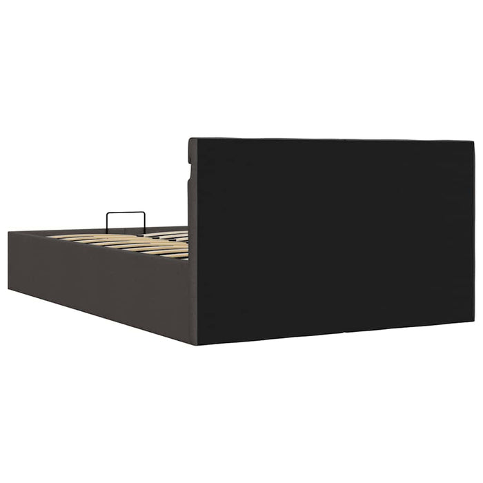 Giroletto con Contenitore e LED Grigio Scuro Tessuto 140x200 cm 285603