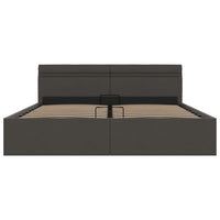 Giroletto con Contenitore e LED Grigio Scuro Tessuto 100x200 cm 285604