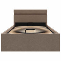 Letto Idraulico Contenitore LED Grigio Talpa Tessuto 90x200cm  cod mxl 62224