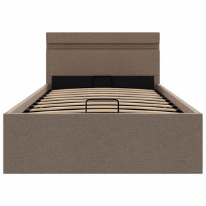 Letto Idraulico Contenitore LED Grigio Talpa Tessuto 90x200cm  cod mxl 62224