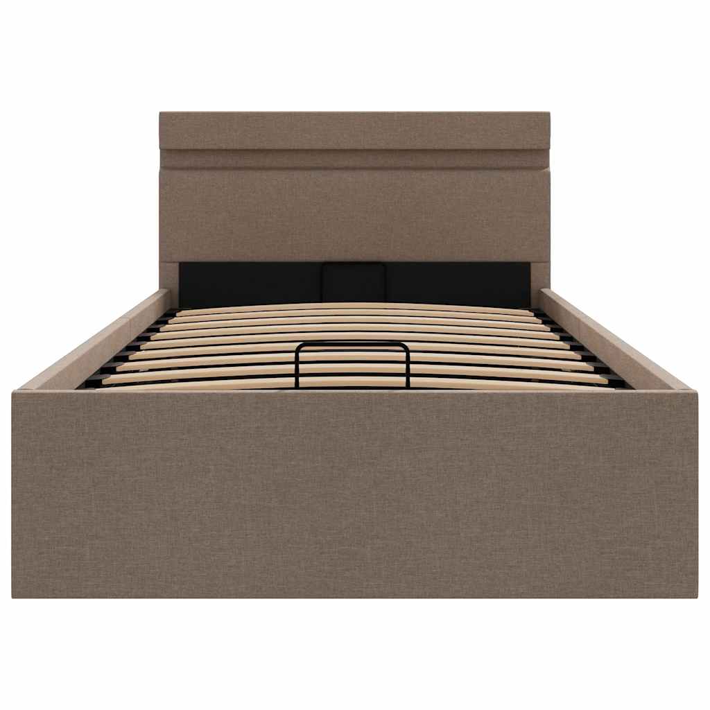 Giroletto Idraulico Contenitore e LED Tortora Tessuto 90x200 cm 285624