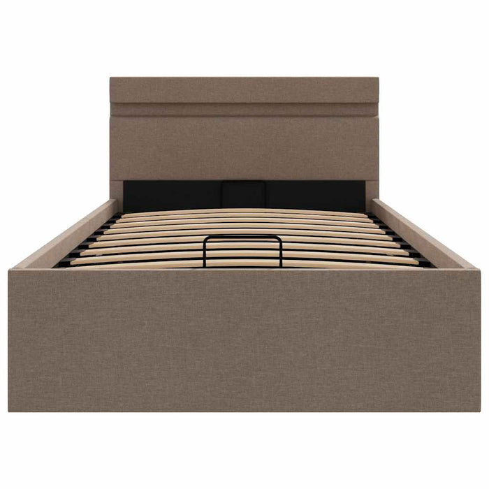 Giroletto Idraulico Contenitore e LED Tortora Tessuto 90x200 cm 285624