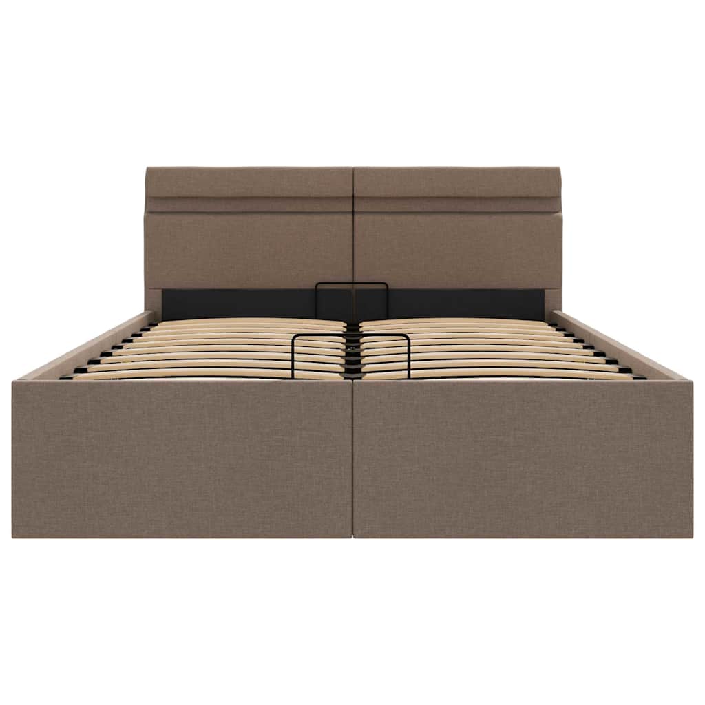 Giroletto con Contenitore e LED Tortora Tessuto 120x200 cm 285626