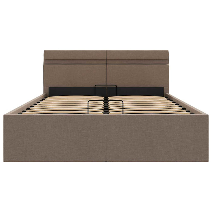 Giroletto con Contenitore e LED Tortora Tessuto 120x200 cm 285626