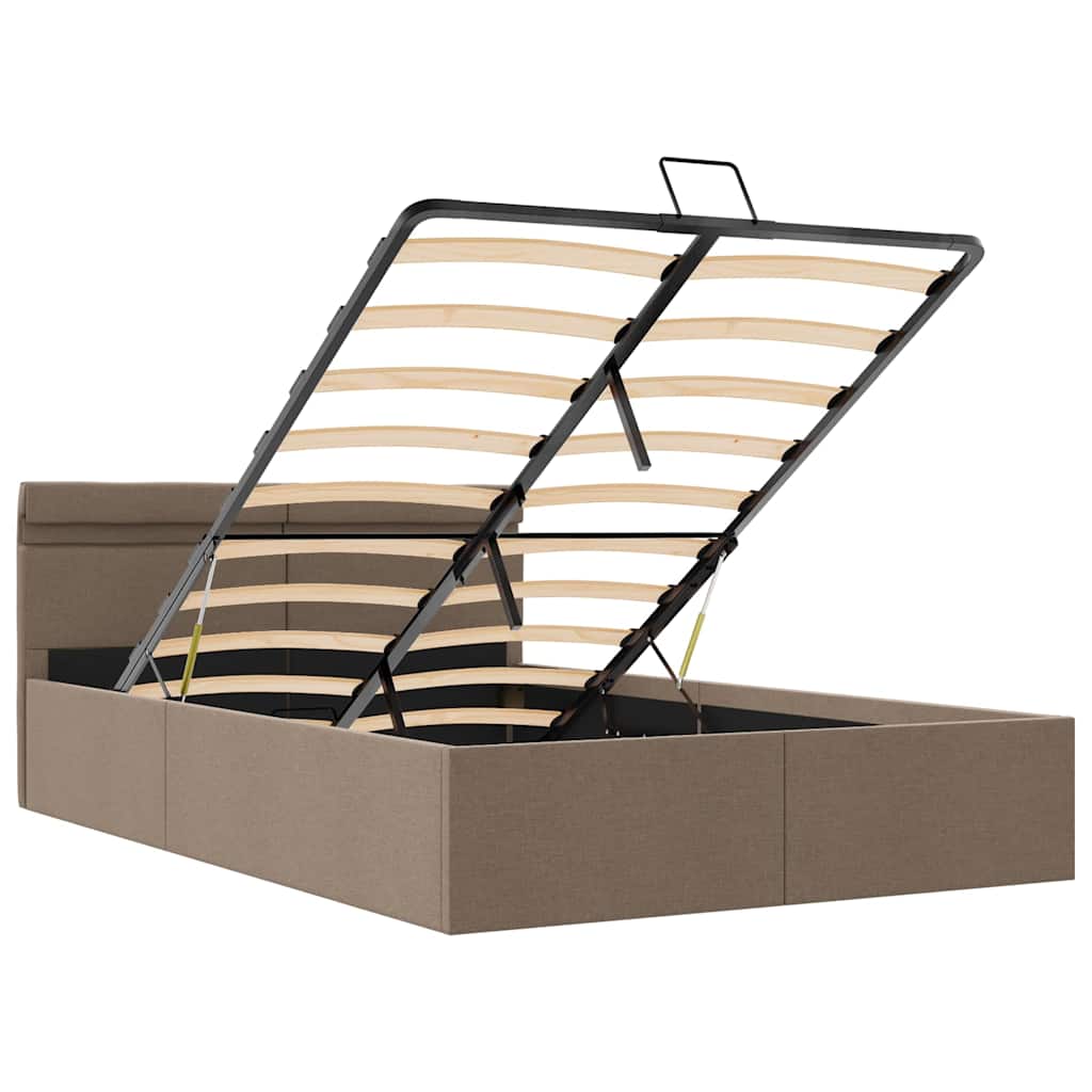 Giroletto con Contenitore e LED Tortora Tessuto 120x200 cm 285626