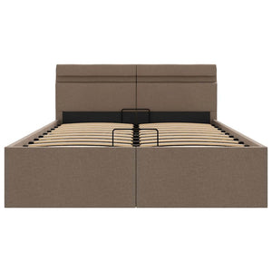 Giroletto con Contenitore e LED Tortora Tessuto 140x200 cm 285627