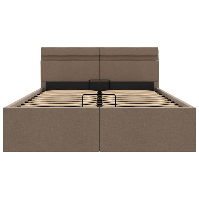 Giroletto con Contenitore e LED Tortora Tessuto 140x200 cm 285627