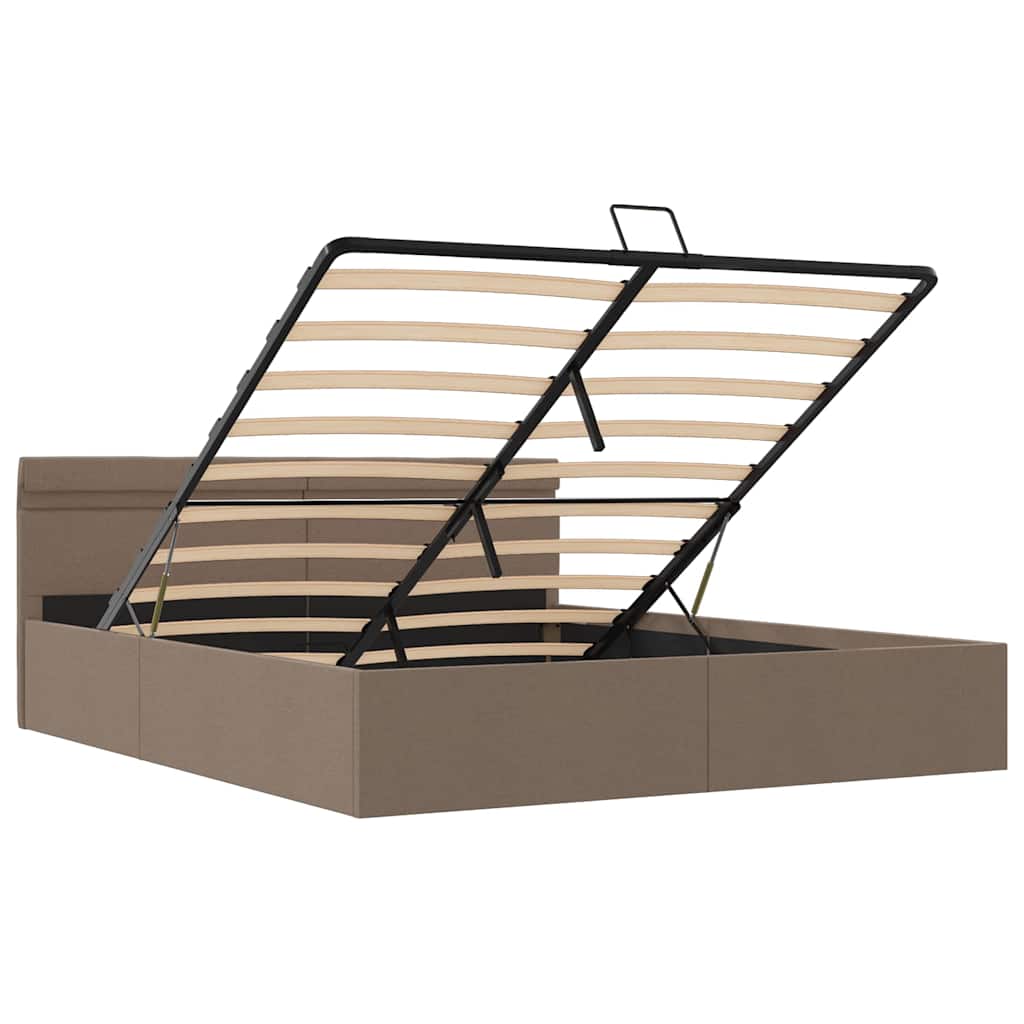 Giroletto Idraulico Contenitore LED Tortora Tessuto 160x200cm 285628