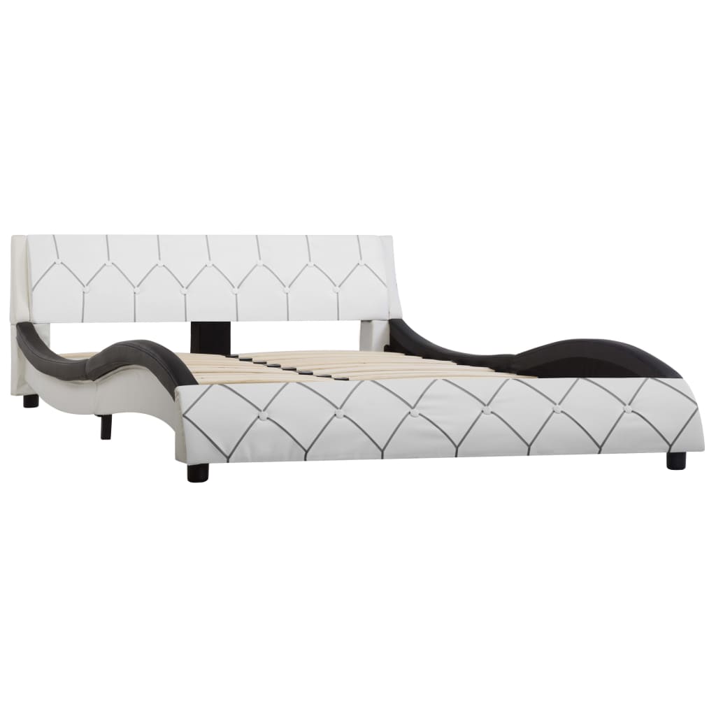 Giroletto Bianco e Nero in Similpelle 120x200 cm 285644