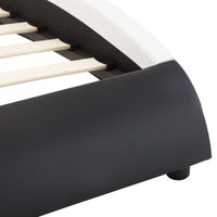 Giroletto con LED Nero e Bianco in Similpelle 180x200 cm 285689