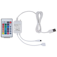 Giroletto con LED Nero e Bianco in Similpelle 180x200 cm 285689