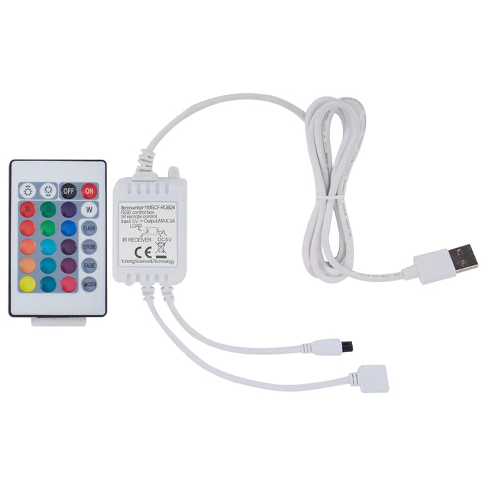 Giroletto con LED Nero e Bianco in Similpelle 180x200 cm 285689