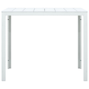 Tavolino da CaffÃ¨ Bianco 78x78x74 cm HDPE Aspetto Legno