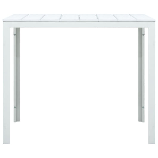 Tavolino da CaffÃ¨ Bianco 78x78x74 cm HDPE Aspetto Legno