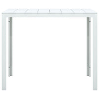 Tavolino da Salotto Bianco 78x78x74 cm HDPE Aspetto Legno 47881