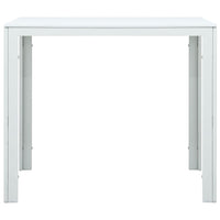 Tavolino da CaffÃ¨ Bianco 78x78x74 cm HDPE Aspetto Legno