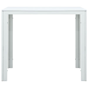 Tavolino da CaffÃ¨ Bianco 78x78x74 cm HDPE Aspetto Legno