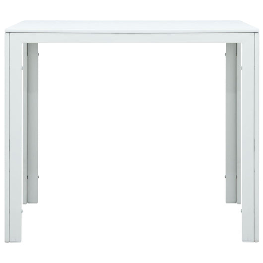 Tavolino da Salotto Bianco 78x78x74 cm HDPE Aspetto Legno 47881